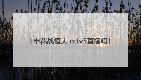 申花战恒大 cctv5直播吗