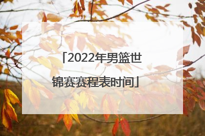「2022年男篮世锦赛赛程表时间」男篮世锦赛预选赛2022赛程表